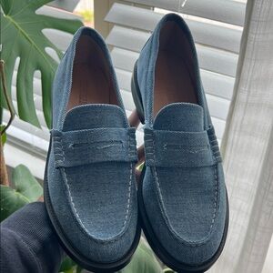 Steve Madden Denim Penny Loafers (Size 8.5)
